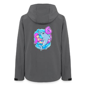 6ème anniversaire Fille de 6 ans Sirène - Veste softshell femme recyclée Stanley/Stella - charbon - Dos - AI Model Female 172 light (172cm)