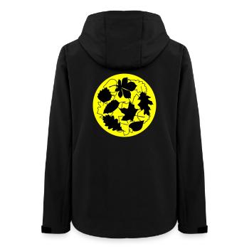 Herbst Kreis Blätter - Frauen Recycelte Softshelljacke von Stanley/Stella - Schwarz - Hinten - AI Model Female 172 light (172cm)