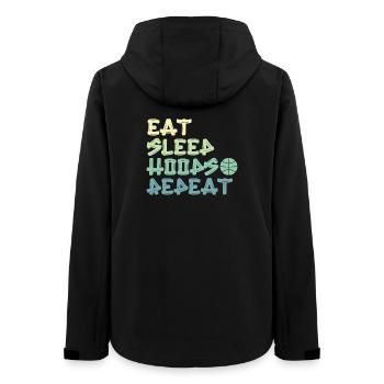 Mangez des cerceaux de sommeil Répéter le basket-ball - Veste softshell femme recyclée Stanley/Stella - noir - Dos - AI Model Female 172 light (172cm)
