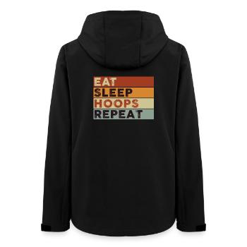 Mangez des cerceaux de sommeil Répéter le basket-ball - Veste softshell femme recyclée Stanley/Stella - noir - Dos - AI Model Female 172 light (172cm)