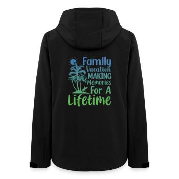 Family Vacation Making Memories Lifetime - Women’s Recycled Softshell Jacket by Stanley/Stella - black - Back - AI Model Female 172 light (172cm)