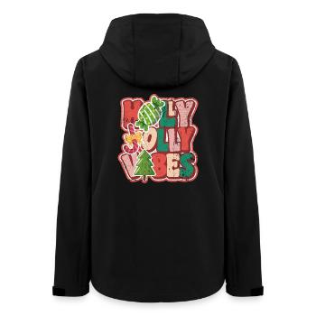 Jolly Holiday Bubbles Christmas - Women’s Recycled Softshell Jacket by Stanley/Stella - black - Back - AI Model Female 172 light (172cm)