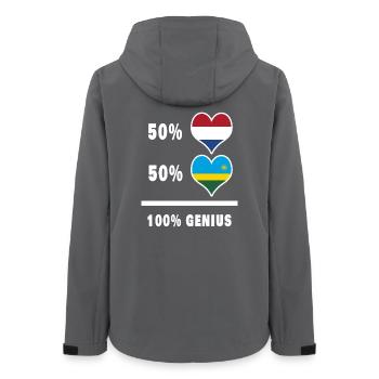 Ruanda und die Niederlande Genie / Geschenk - Frauen Recycelte Softshelljacke von Stanley/Stella - Anthrazit - Hinten - AI Model Female 172 light (172cm)