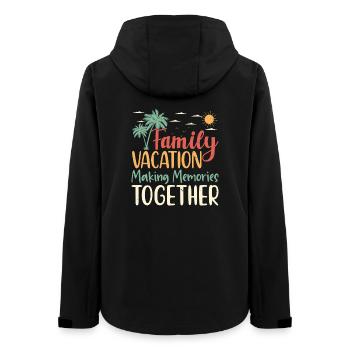 Vacances en famille Créer des souvenirs ensemble - Veste softshell femme recyclée Stanley/Stella - noir - Dos - AI Model Female 172 light (172cm)