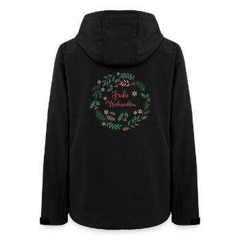 Merry Christmas Frohe Weihnachten Merry Christmas - Women’s Recycled Softshell Jacket by Stanley/Stella - black - Back - AI Model Female 172 light (172cm)
