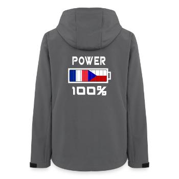 Tschechische Republik und Frankreich Power 100% - Frauen Recycelte Softshelljacke von Stanley/Stella - Anthrazit - Hinten - AI Model Female 172 light (172cm)