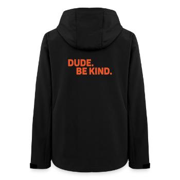 Dude Be Kind No Bullying - Women’s Recycled Softshell Jacket by Stanley/Stella - black - Back - AI Model Female 172 light (172cm)