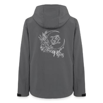 Pisces Bloom Moon - Women’s Recycled Softshell Jacket by Stanley/Stella - anthracite - Back - AI Model Female 172 light (172cm)