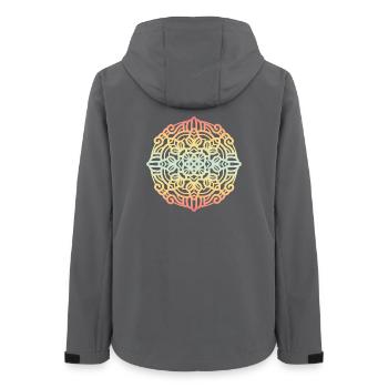 Mandala - Frauen Recycelte Softshelljacke von Stanley/Stella - Anthrazit - Hinten - AI Model Female 172 light (172cm)