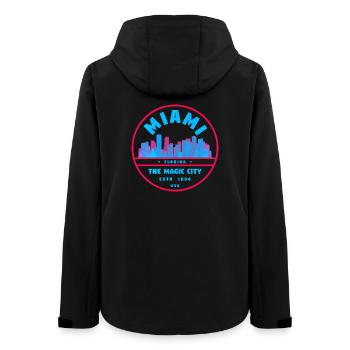 Miami États-Unis - Veste softshell femme recyclée Stanley/Stella - noir - Dos - AI Model Female 172 light (172cm)