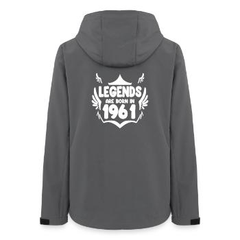 1961 - Born 1961 - Women’s Recycled Softshell Jacket by Stanley/Stella - anthracite - Back - AI Model Female 172 light (172cm)