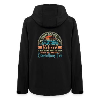 The legend is officially retired - Women’s Recycled Softshell Jacket by Stanley/Stella - black - Back - AI Model Female 172 light (172cm)