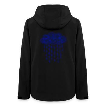 Regen, Jahreszeit, Regen, Wasserkreislauf - Frauen Recycelte Softshelljacke von Stanley/Stella - Schwarz - Hinten - AI Model Female 172 light (172cm)
