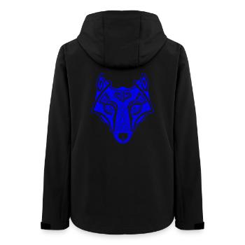 Viking Wolf blau transparent - Frauen Recycelte Softshelljacke von Stanley/Stella - Schwarz - Hinten - AI Model Female 172 light (172cm)