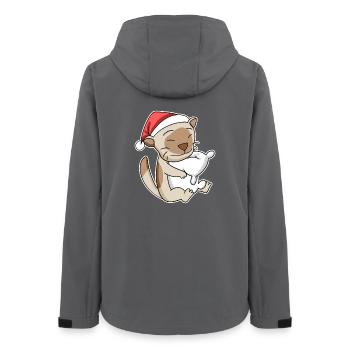 Chat birman Noël Sommeil Fatigué - Veste softshell femme recyclée Stanley/Stella - charbon - Dos - AI Model Female 172 light (172cm)
