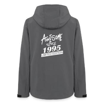 1995 - Jahrgang 1995 - Frauen Recycelte Softshelljacke von Stanley/Stella - Anthrazit - Hinten - AI Model Female 172 light (172cm)