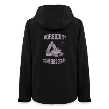 Bagger Baggerfahrer Baugeräteführer Schweres Gerät - Frauen Recycelte Softshelljacke von Stanley/Stella - Schwarz - Hinten - AI Model Female 172 light (172cm)