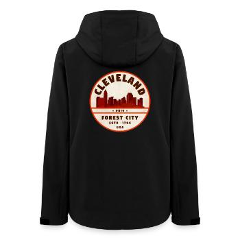Emblème de la Cleveland Forest City - Veste softshell femme recyclée Stanley/Stella - noir - Dos - AI Model Female 172 light (172cm)