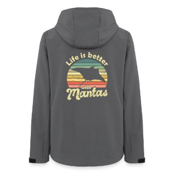 Raies Manta Manta - Veste softshell femme recyclée Stanley/Stella - charbon - Dos - AI Model Female 172 light (172cm)