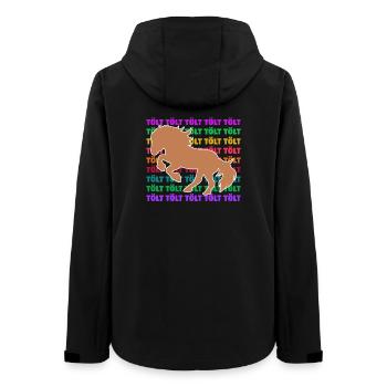 Tölt Pferde Spruch Islandpferde Pferdeliebe Ross - Frauen Recycelte Softshelljacke von Stanley/Stella - Schwarz - Hinten - AI Model Female 172 light (172cm)