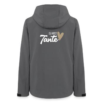 Tante werden - Tante Geschenk - Frauen Recycelte Softshelljacke von Stanley/Stella - Anthrazit - Hinten - AI Model Female 172 light (172cm)