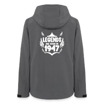 1947 - Born 1947 - Year of construction 1947 Gift - Women’s Recycled Softshell Jacket by Stanley/Stella - anthracite - Back - AI Model Female 172 light (172cm)