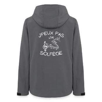 solfège, cours de musique, apprendre la musique - Veste softshell femme recyclée Stanley/Stella - charbon - Dos - AI Model Female 172 light (172cm)