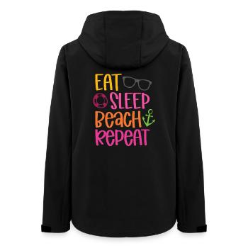 Eat Sleep Beach Repeat - Frauen Recycelte Softshelljacke von Stanley/Stella - Schwarz - Hinten - AI Model Female 172 light (172cm)