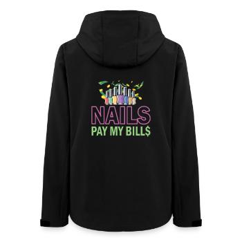 Nails Pay My Bills Manicure - Women’s Recycled Softshell Jacket by Stanley/Stella - black - Back - AI Model Female 172 light (172cm)
