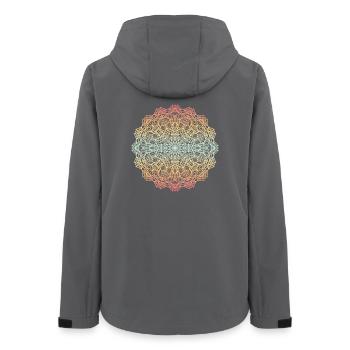 Mandala - Frauen Recycelte Softshelljacke von Stanley/Stella - Anthrazit - Hinten - AI Model Female 172 light (172cm)