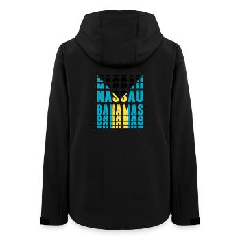 Nassau Bahamas flag design - Women’s Recycled Softshell Jacket by Stanley/Stella - black - Back - AI Model Female 172 light (172cm)