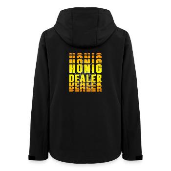 Honig Dealer Design - Frauen Recycelte Softshelljacke von Stanley/Stella - Schwarz - Hinten - AI Model Female 172 light (172cm)