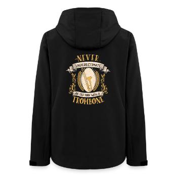 Trombone Musician Instrument Music Gift - Women’s Recycled Softshell Jacket by Stanley/Stella - black - Back - AI Model Female 172 light (172cm)
