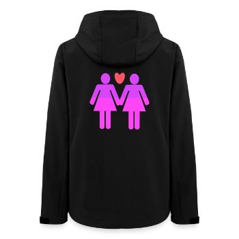 Lgbt Gleichgeschlechtliche Partnerschaft Liebe - Frauen Recycelte Softshelljacke von Stanley/Stella - Schwarz - Hinten - AI Model Female 172 light (172cm)
