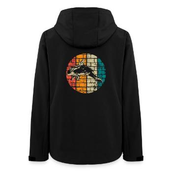 Orca Whale vintage - Women’s Recycled Softshell Jacket by Stanley/Stella - black - Back - AI Model Female 172 light (172cm)