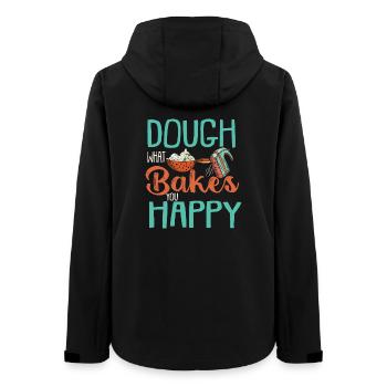 Pâte ce qui vous fait cuire une boulangerie heureuse - Veste softshell femme recyclée Stanley/Stella - noir - Dos - AI Model Female 172 light (172cm)