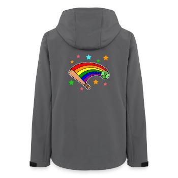 Lgbt Parade Rainbow Flag Sexuality Bisexual - Women’s Recycled Softshell Jacket by Stanley/Stella - anthracite - Back - AI Model Female 172 light (172cm)