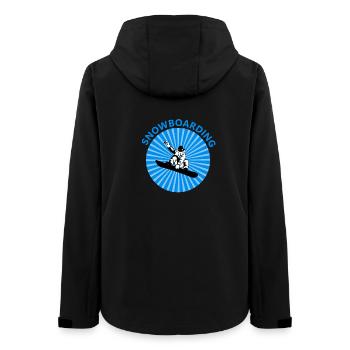 Snowboarding - Women’s Recycled Softshell Jacket by Stanley/Stella - black - Back - AI Model Female 172 light (172cm)