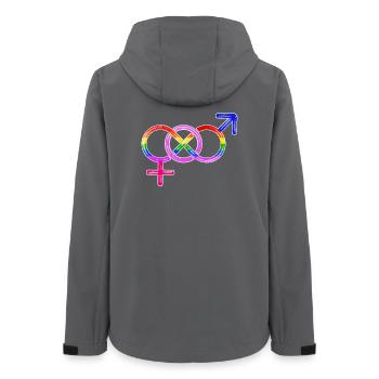 Gleichgeschlechtliche Ehe Regenbogen Lgbt Liebe - Frauen Recycelte Softshelljacke von Stanley/Stella - Anthrazit - Hinten - AI Model Female 172 light (172cm)