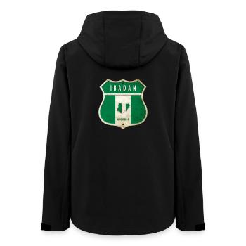 Design du drapeau d'Ibadan, Nigeria - Veste softshell femme recyclée Stanley/Stella - noir - Dos - AI Model Female 172 light (172cm)