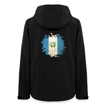 Guatemala vintage flags blob - Women’s Recycled Softshell Jacket by Stanley/Stella - black - Back - AI Model Female 172 light (172cm)