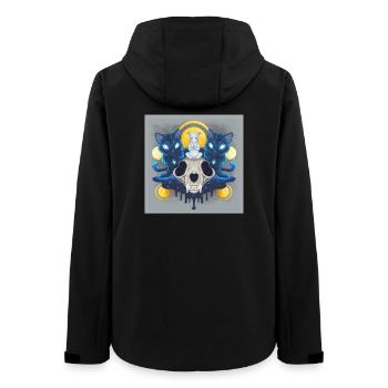Nezumi Sensei : Zen Ninja Mouse and Cats - Poster - Women’s Recycled Softshell Jacket by Stanley/Stella - black - Back - AI Model Female 172 light (172cm)