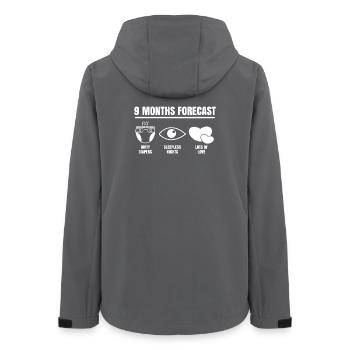 Elternschaft Stillen Schwanger Statement Baby Herz - Frauen Recycelte Softshelljacke von Stanley/Stella - Anthrazit - Hinten - AI Model Female 172 light (172cm)