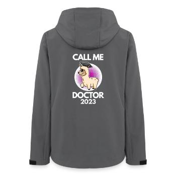 Doktorarbeit Promotion Doktortitel 2023 Doktor - Frauen Recycelte Softshelljacke von Stanley/Stella - Anthrazit - Hinten - AI Model Female 172 light (172cm)
