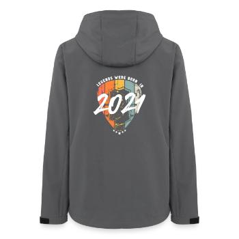 2021 Geburtstag Gitarre Gitarrist - Frauen Recycelte Softshelljacke von Stanley/Stella - Anthrazit - Hinten - AI Model Female 172 light (172cm)