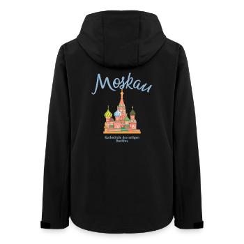 Moskau, Basilius Kathedrale, Roter Platz Russland - Frauen Recycelte Softshelljacke von Stanley/Stella - Schwarz - Hinten - AI Model Female 172 light (172cm)