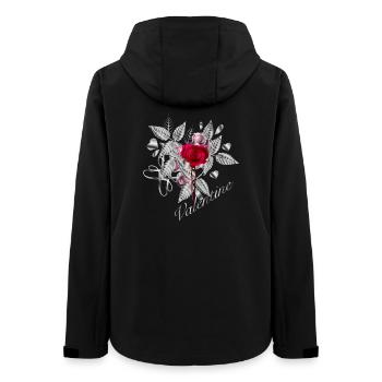 Composition argentée de la Saint-Valentin avec des roses - Veste softshell femme recyclée Stanley/Stella - noir - Dos - AI Model Female 172 light (172cm)