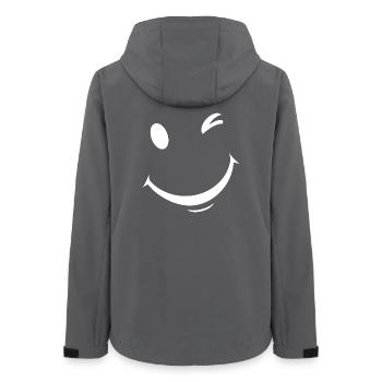 White wink expression - Women’s Recycled Softshell Jacket by Stanley/Stella - anthracite - Back - AI Model Female 172 light (172cm)