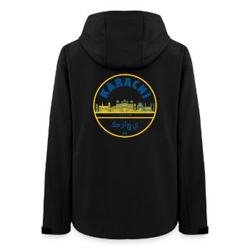 Karachi Skyline Emblem Pakistan - Women’s Recycled Softshell Jacket by Stanley/Stella - black - Back - AI Model Female 172 light (172cm)