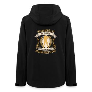 Biathlon Langlaufski Schießen Wintersport Geschenk - Frauen Recycelte Softshelljacke von Stanley/Stella - Schwarz - Hinten - AI Model Female 172 light (172cm)